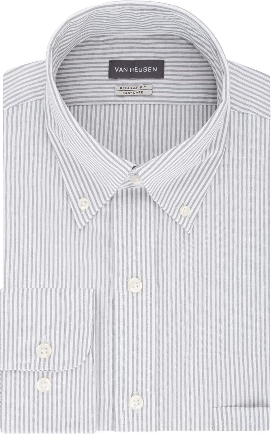 Van Heusen Men's Dress Shirt Regular Fit Pinpoint Stripe at  Men’s Clothing store: Dress Shirts