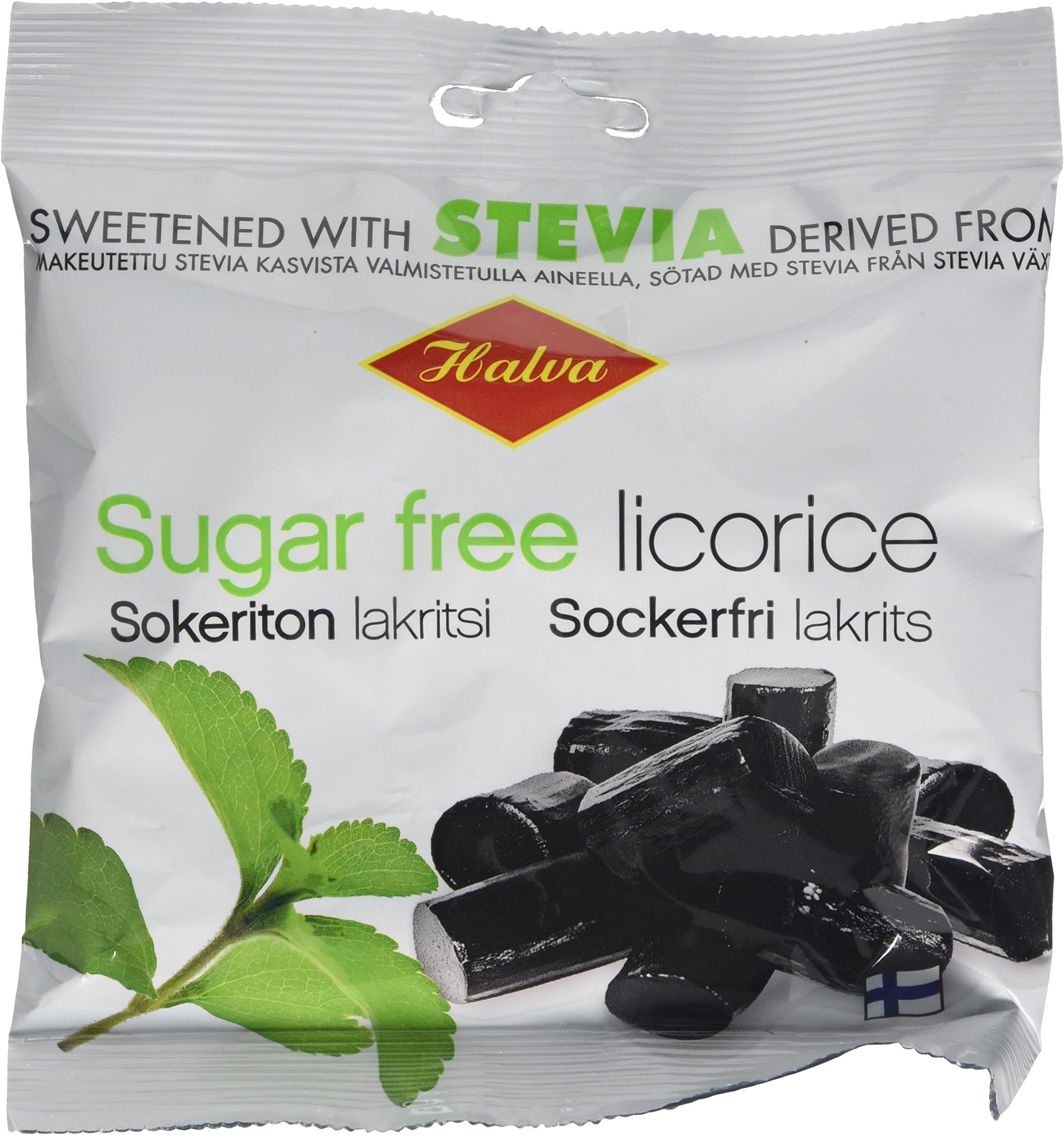 Halva Sugar Free Soft and Sweet Stevia Finnish Liquorice 90 g