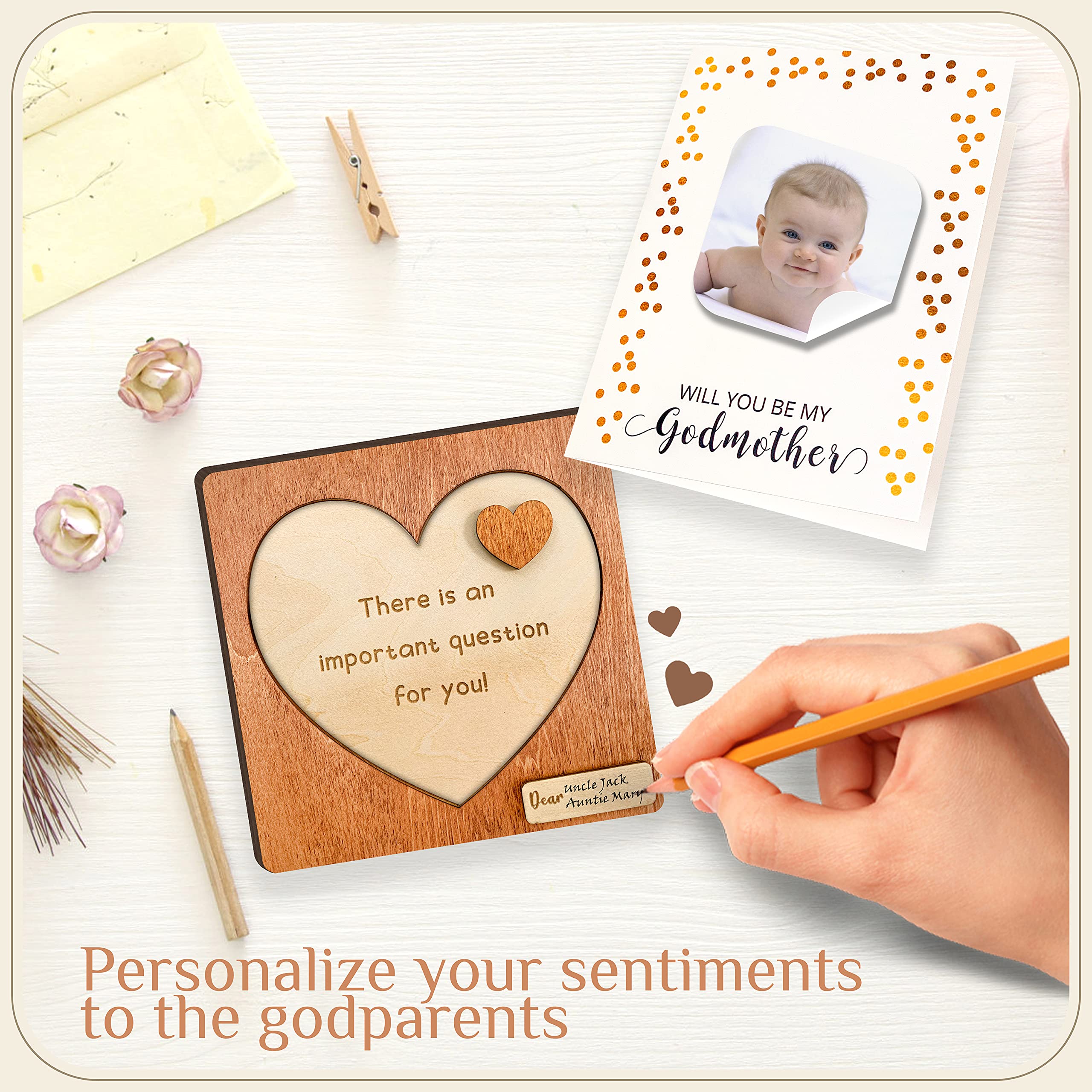 97 DECOR Will You Be My Godparents Proposal Gift - God Parents Presents Proposal Ideas, Godparent Gifts from Godchild for Baptism, Godparents Proposals Card, Asking Godmother Godfather Invitation