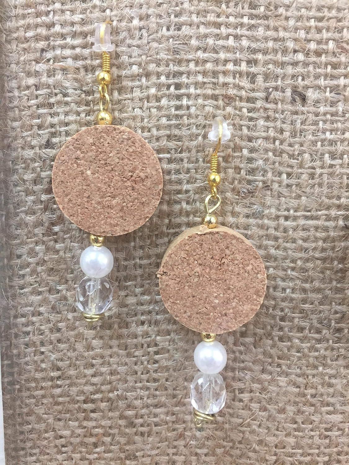 Wine Cork Earrings Handmade