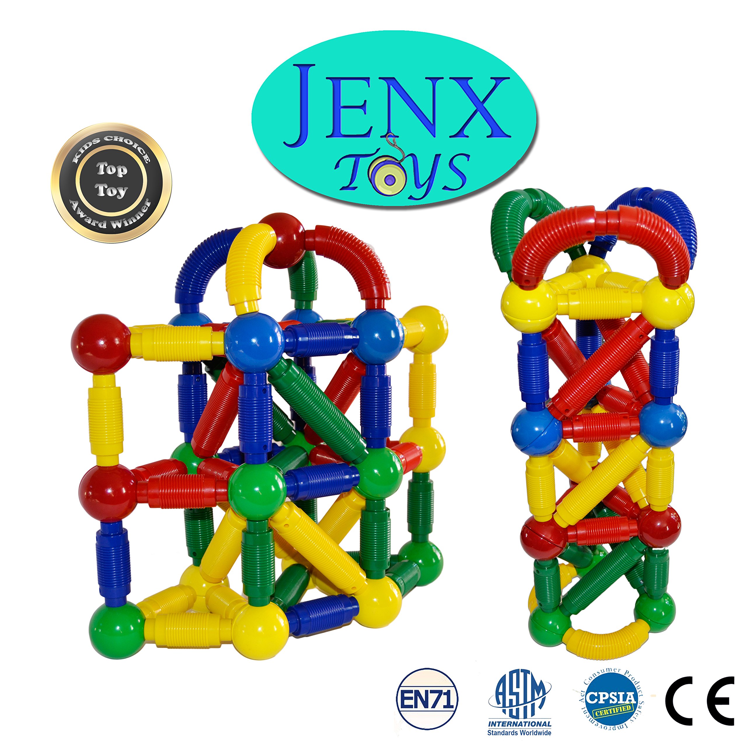Jenx Toys Jumbo 60 PCS Rods and Balls Building Blocks