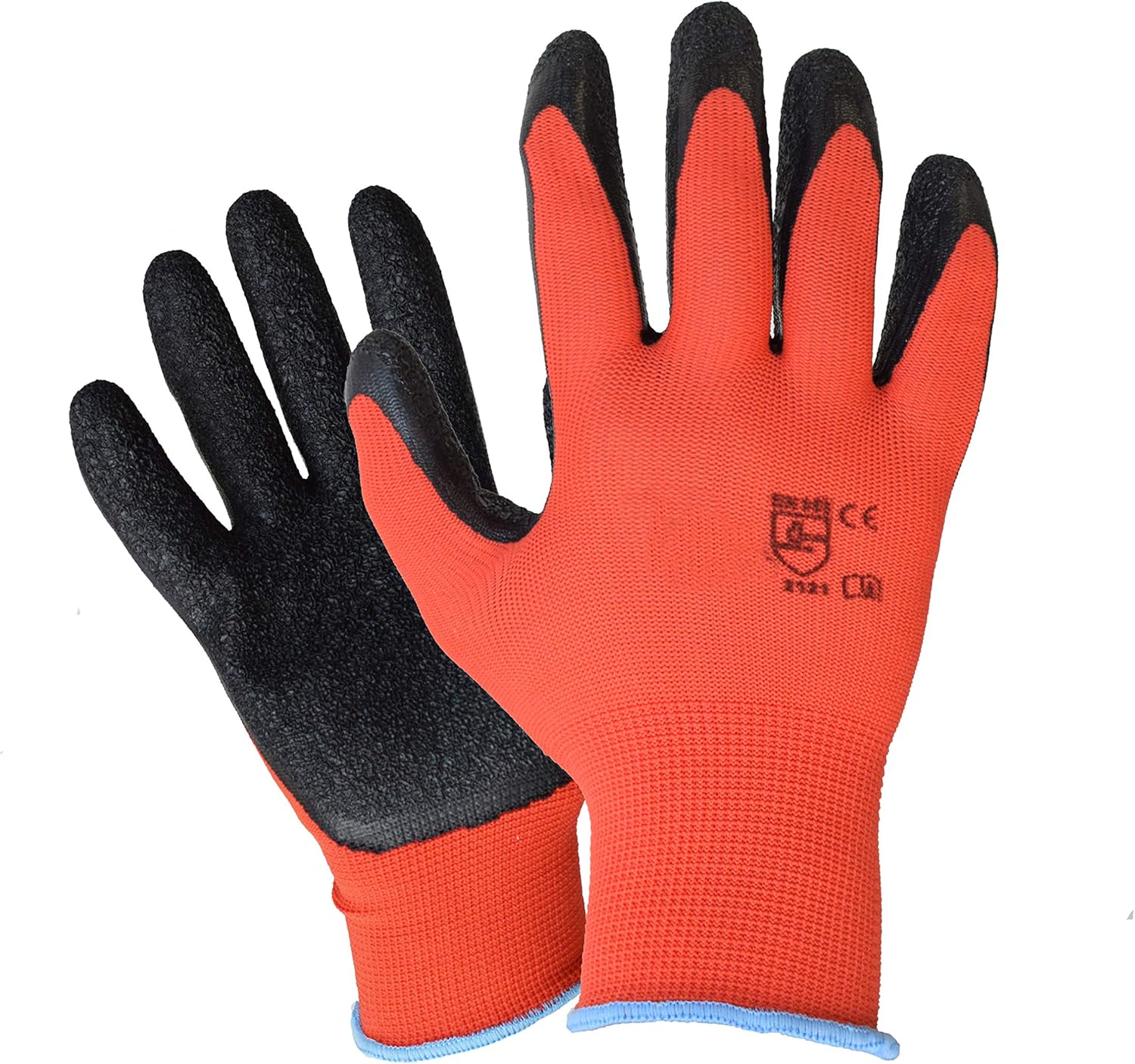 20 Pairs Size XXL(11) Latex coated work gloves for builders, gardeners