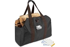 COUGAR OUTDOOR Firewood Carrier Log Holder – Waterproof Firewood bags, Extra Large Capacity, Heavy Duty Canvas, Camping, Wood Fire Stove and Fireplace, Best Bag for Him