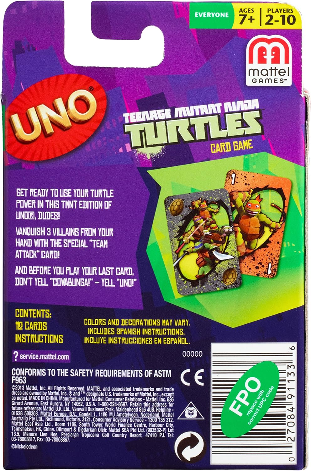 Uno Card Game - TMNT Turtles Edition, Small - Image 4