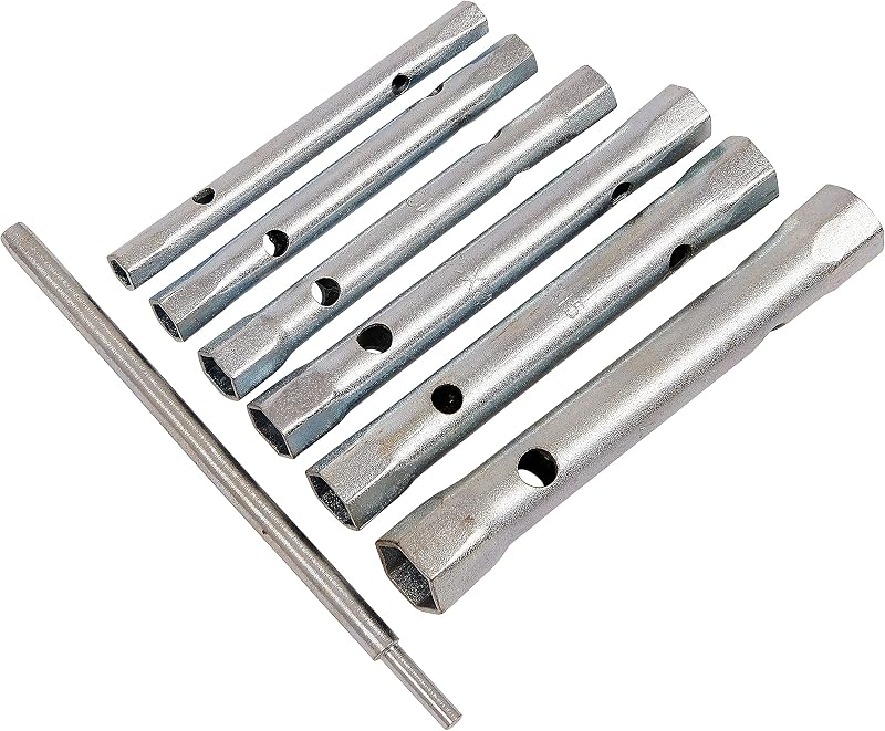 Amtech K1150 6 Piece Tubular Box Spanner Set with Tommy Bar