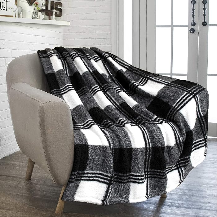 Buy PAVILIA Buffalo Plaid Black White 