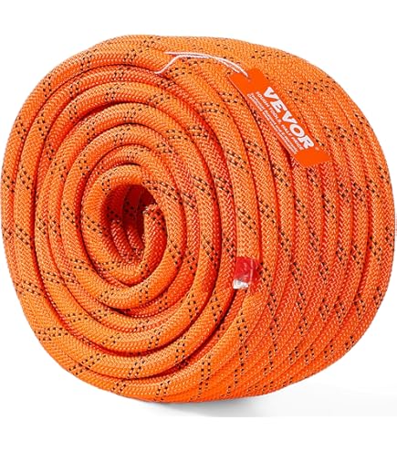 Polyester Arborist Rigging Rope – 1/2 Inch X 150 Feet, High Strength, Orange Color For Climbing, Towing & Outdoor Use - View #2