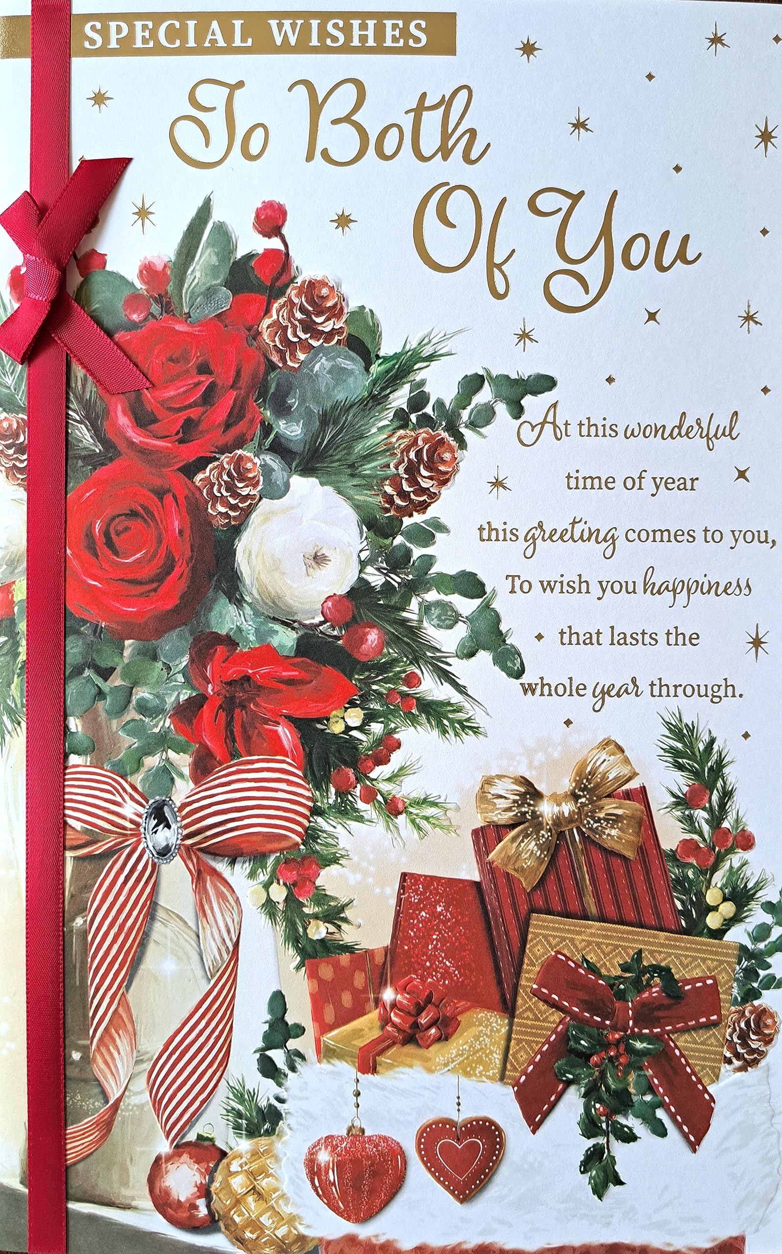 Prelude Special Wishes To Both Of You Christmas Card. Large Card 12x7.5 Inches