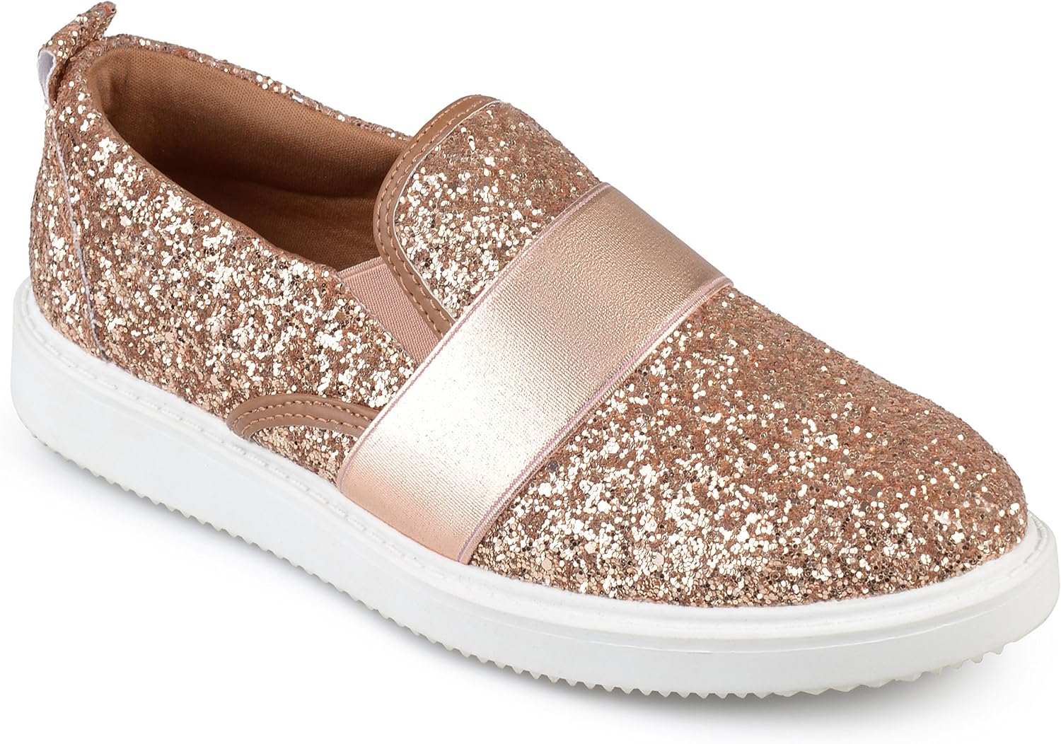 glitter slip on shoes womens