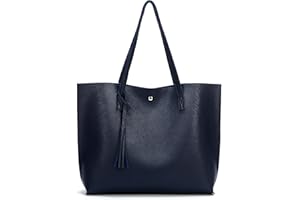 Nodykka Women Tote Bags Top Handle Satchel Handbags PU Faux Leather Tote Bag with Tassel Shoulder Purse