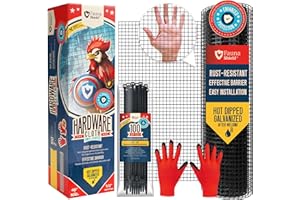 Hardware Cloth 1/2 inch 48" x 100 ft Mesh - 19 Gauges Black Vinyl Welded Wire Fencing - Chicken Wire Mesh Roll - Rodent & Predator PVC Coated Wire Fence Rolls - Gopher & Rabbit Wire by Fauna Shield