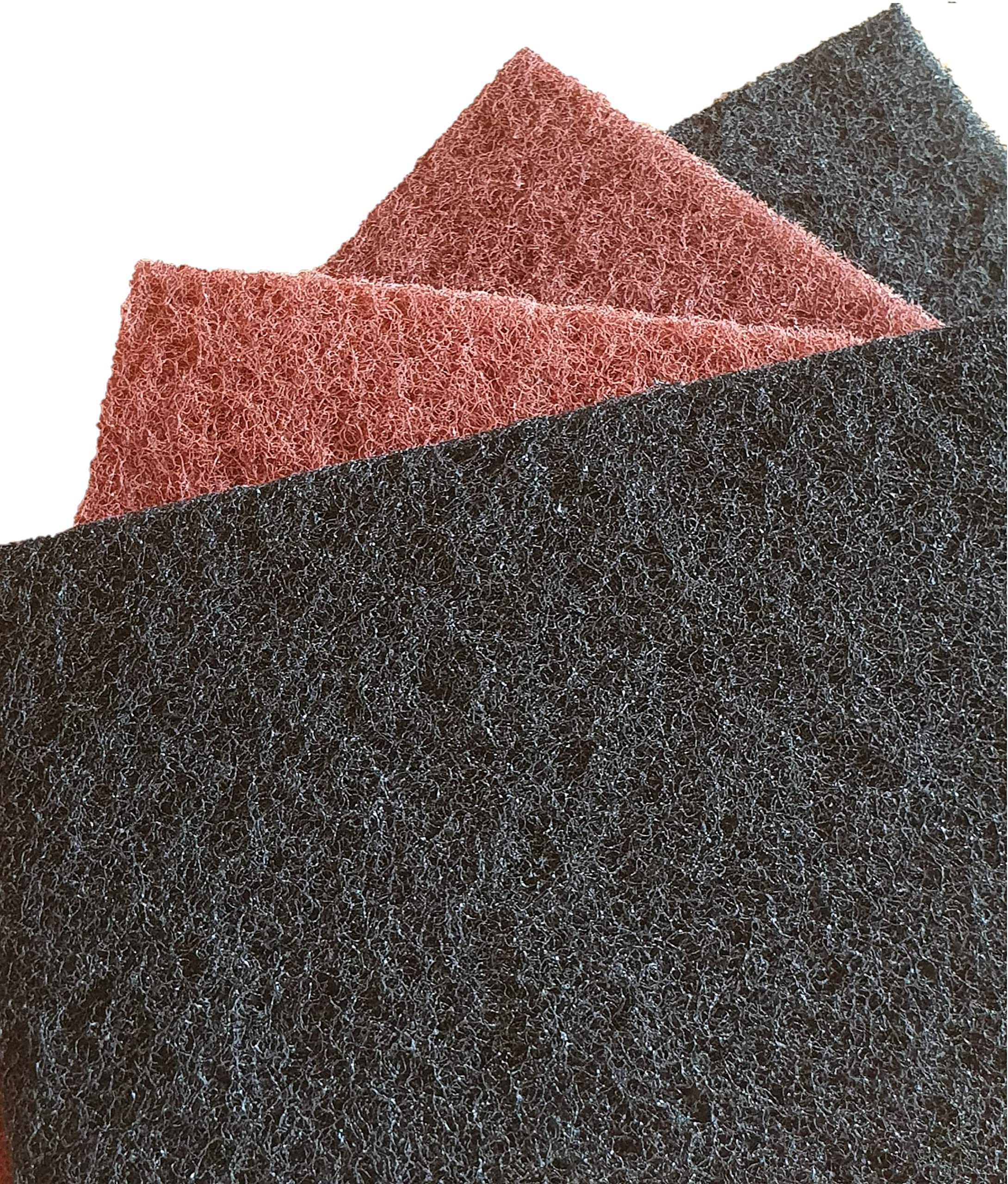 Sanding Fleece Set of 4 Hand Pads Grit 180-1000 Abrasive Fleece Mats for Wood, Steel, Plastic, Stainless Steel and More