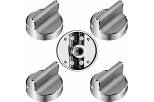 TOMOON W10594481 Gas Stoven Knob for Whirl-Pool Cooktop Range WCG97US0DS00 WCG97US6DS00,Stainless Steel Control Knob Replaces WPW10594481 3281332 AP6023301