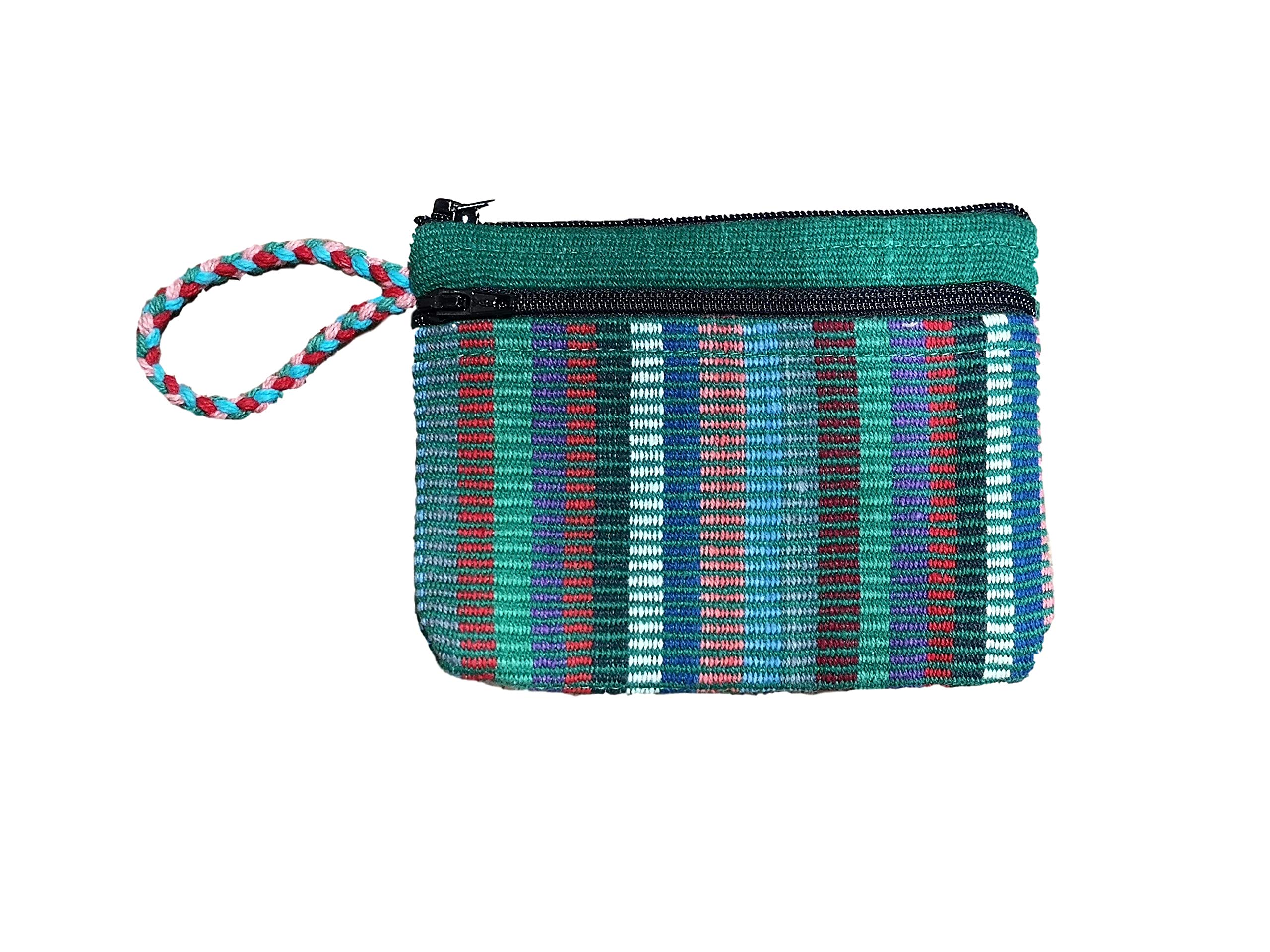 100% Cotton Coin and Card Purse - Fair Trade (Green)