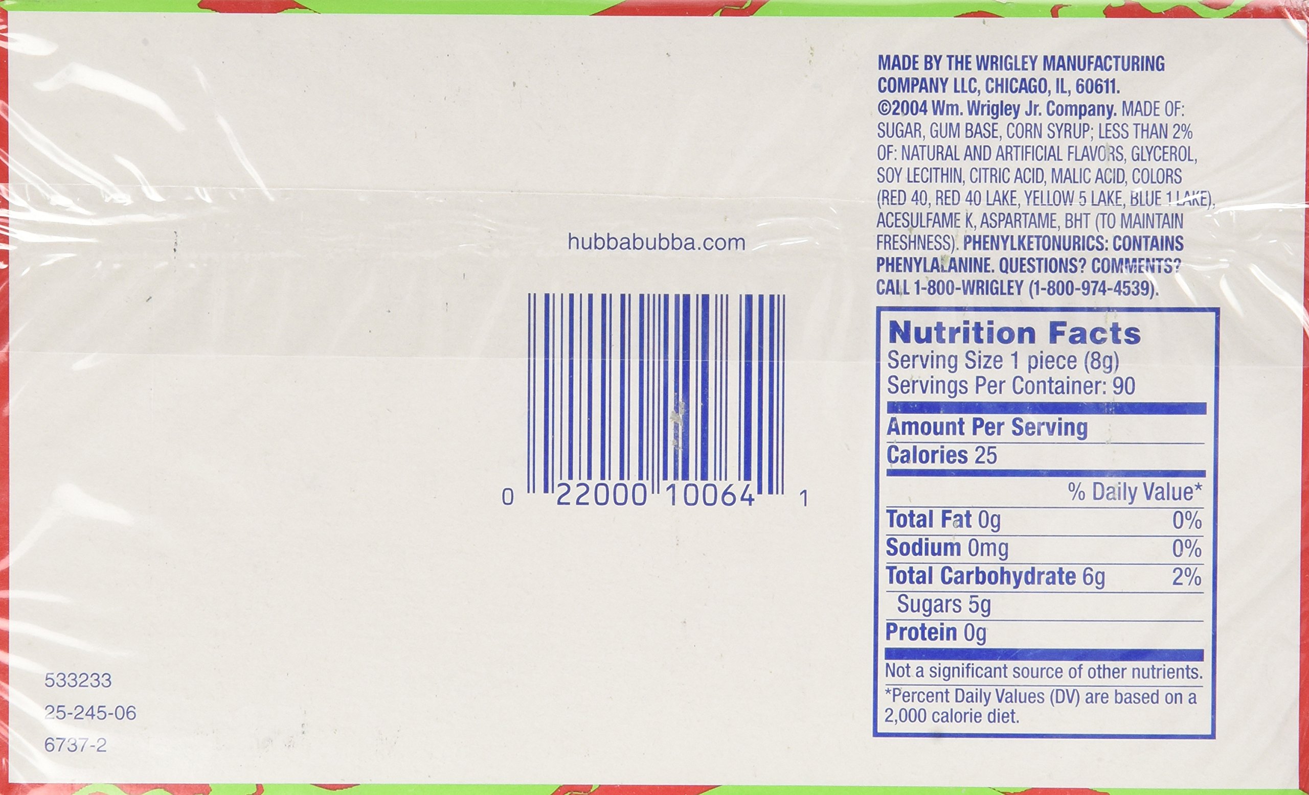 Hubba Bubba Max Bubble Gum, StrawberryWatermelon, 5Piece Packs (Pack