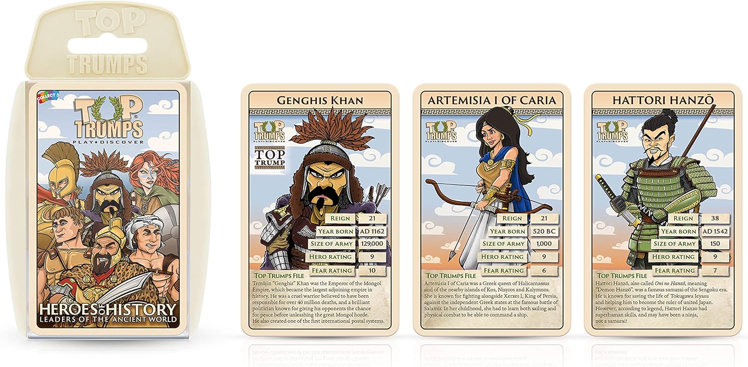 Top Trumps Heroes of History Card Game - Leaders of the Ancient World, Multicolor, Small - Image 3