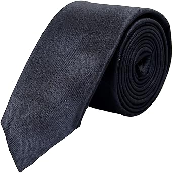 Gravata de seda masculina Hugo Boss com logotipo azul marinho