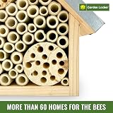 Garden Locker Wild Bee House Insect Hotel with Metal Roof 17x12x17cm view 6