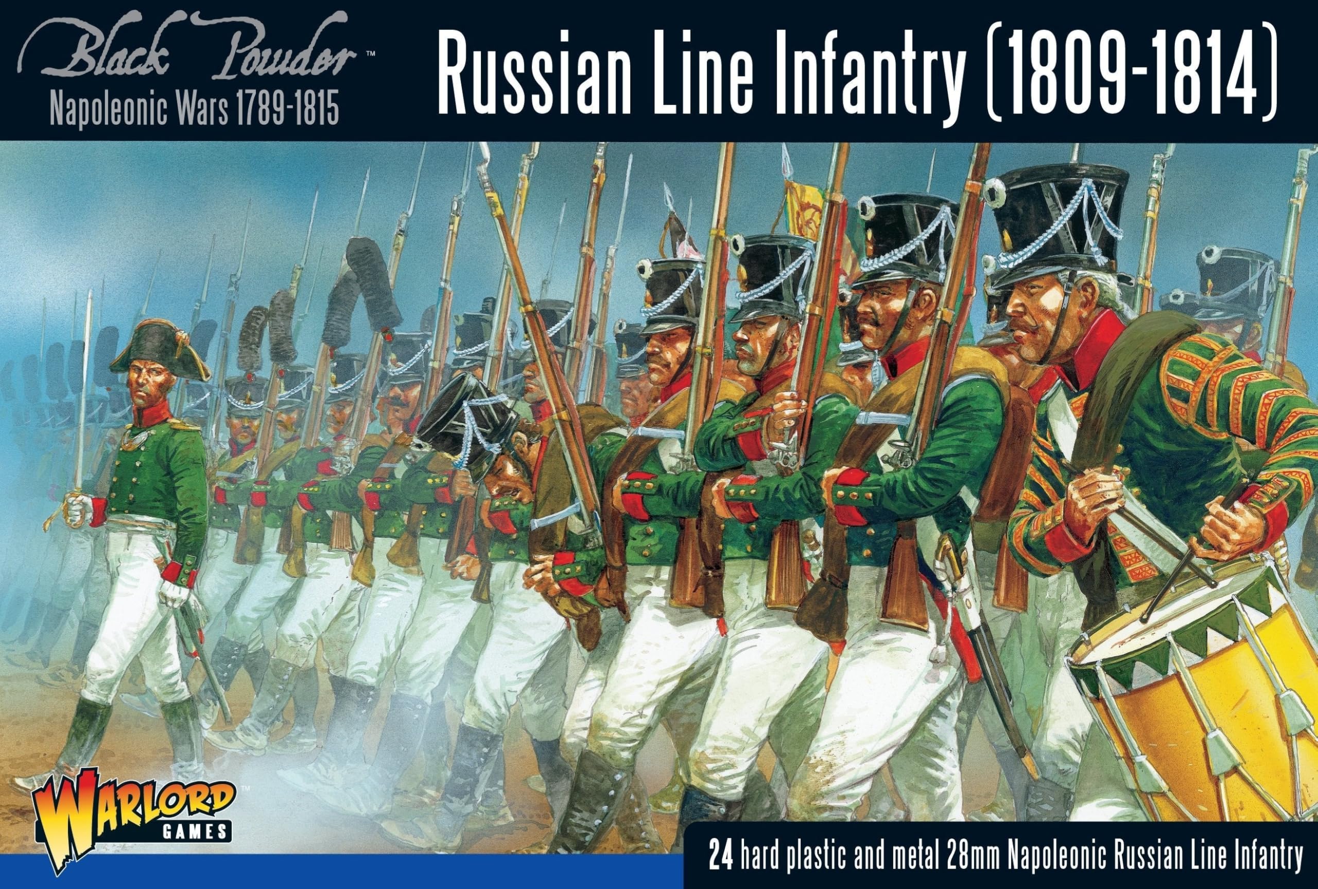 Warlord Games, Napoleonic Russian Line Infantry (1809-1814), Black Powder Wargaming Miniatures