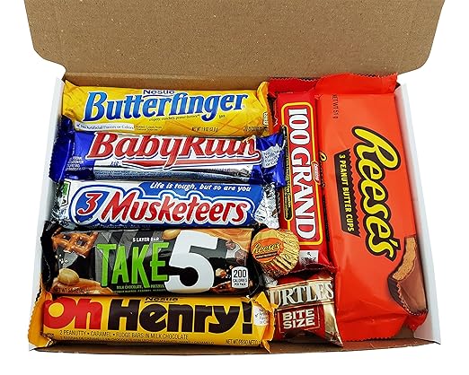 title=Confezione Piccola di Snack Americani | Cioccolato per Idea Regalo di Natale e