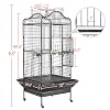 Yaheetech Extra Large Bird Cage 63'' Open Play Top Bird Cage for ... - Parrot Bird Cage With Pool And Wheel For African Grey Parrots