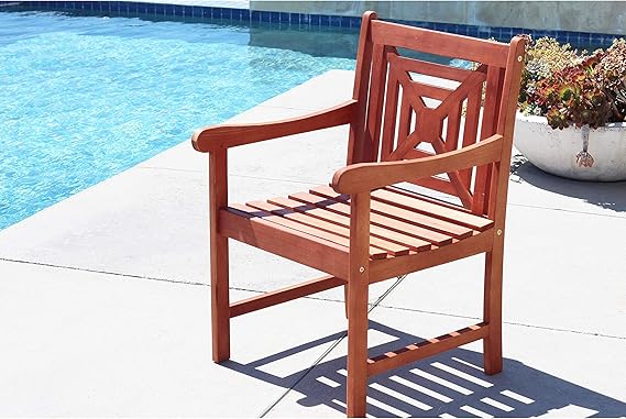Amazon.com: MISC Outdoor Hardwood Garden Arm Chair by Tan Traditional