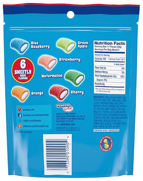 AIRHEADS CANDY SOFT FILLED BITES, ASSORTED FRUIT FLAVORS, PARTY SIZE, 9OZ, (PACK OF 1)