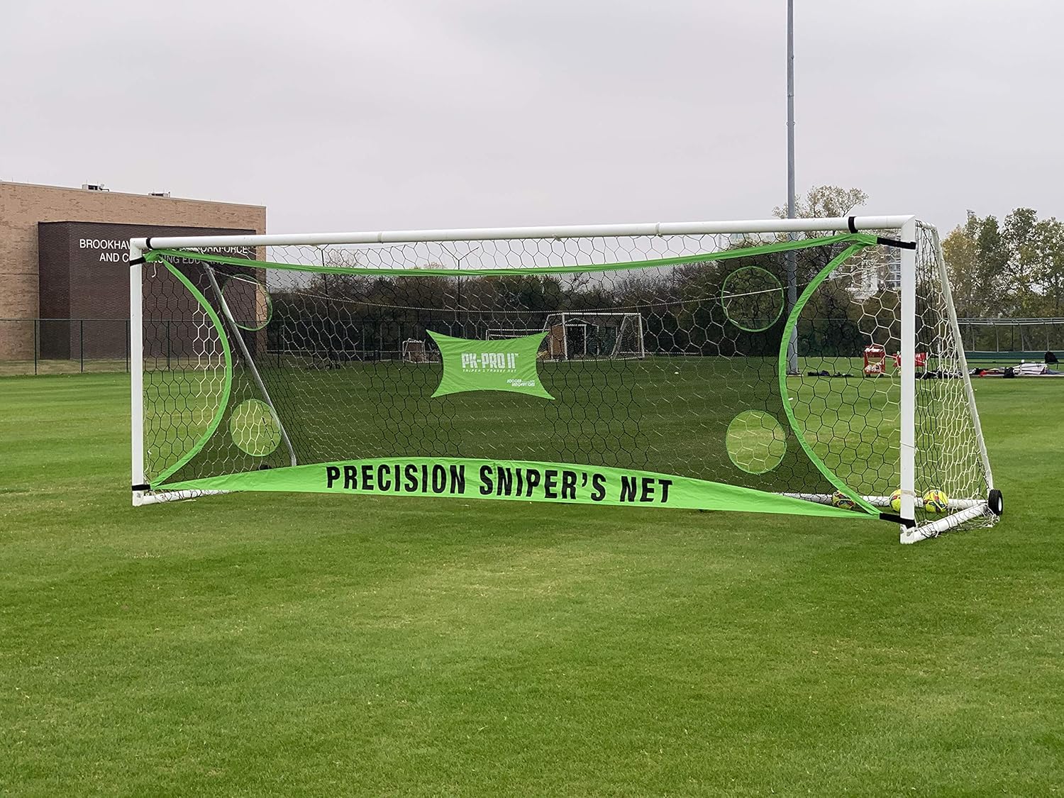 Soccer Innovations 8'x24' Precision PK-Pro II Sniper's Target Goal Net, Green : Sports & Outdoors