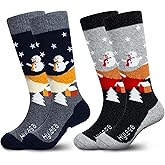 Hylaea Merino Wool Ski Socks Kids, Knee-high Warm Thermal Snowboard Skating Socks for Boys Girls Toddler