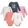 Hudson Baby baby-girls Cotton Long-sleeve Bodysuits