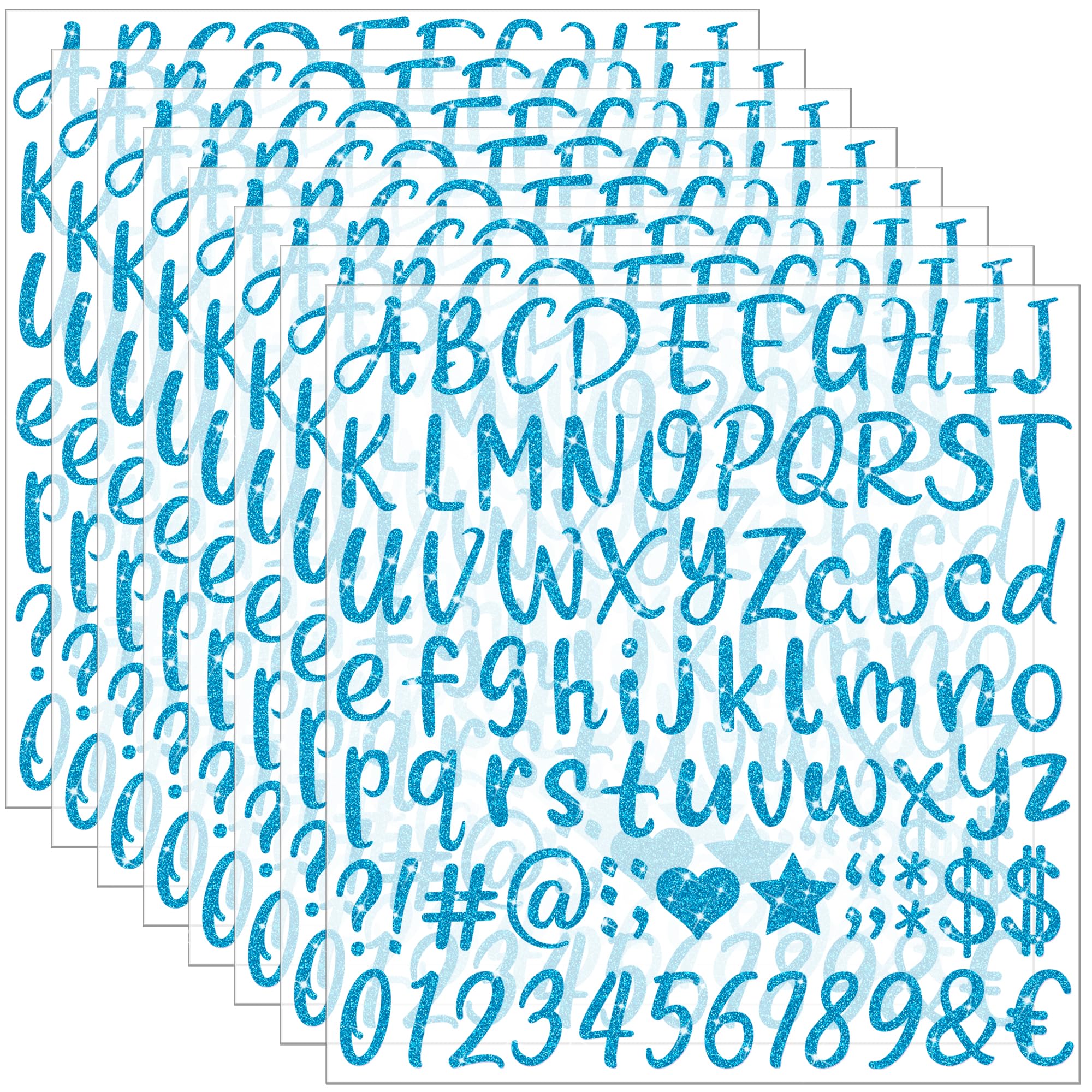 648 PCS Letter Stickers Glitter Alphabet Stickers