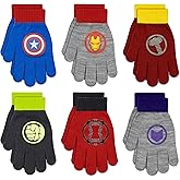 6 Pack Spiderman Boys Winter Gloves and Mittens, Avengers Kids Winter Gloves Ages 4-7, Toddler Ages 2-4