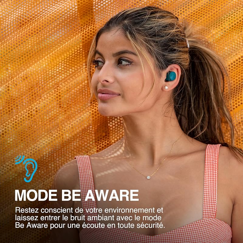 Go Air Pop+ Écouteurs Bluetooth sans Fil - 35h, Menthe