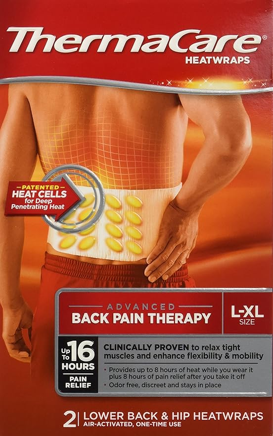 Thermacare Heatwraps Lower Back & Hip, LXL6 Pack, 15 ounces Boxes