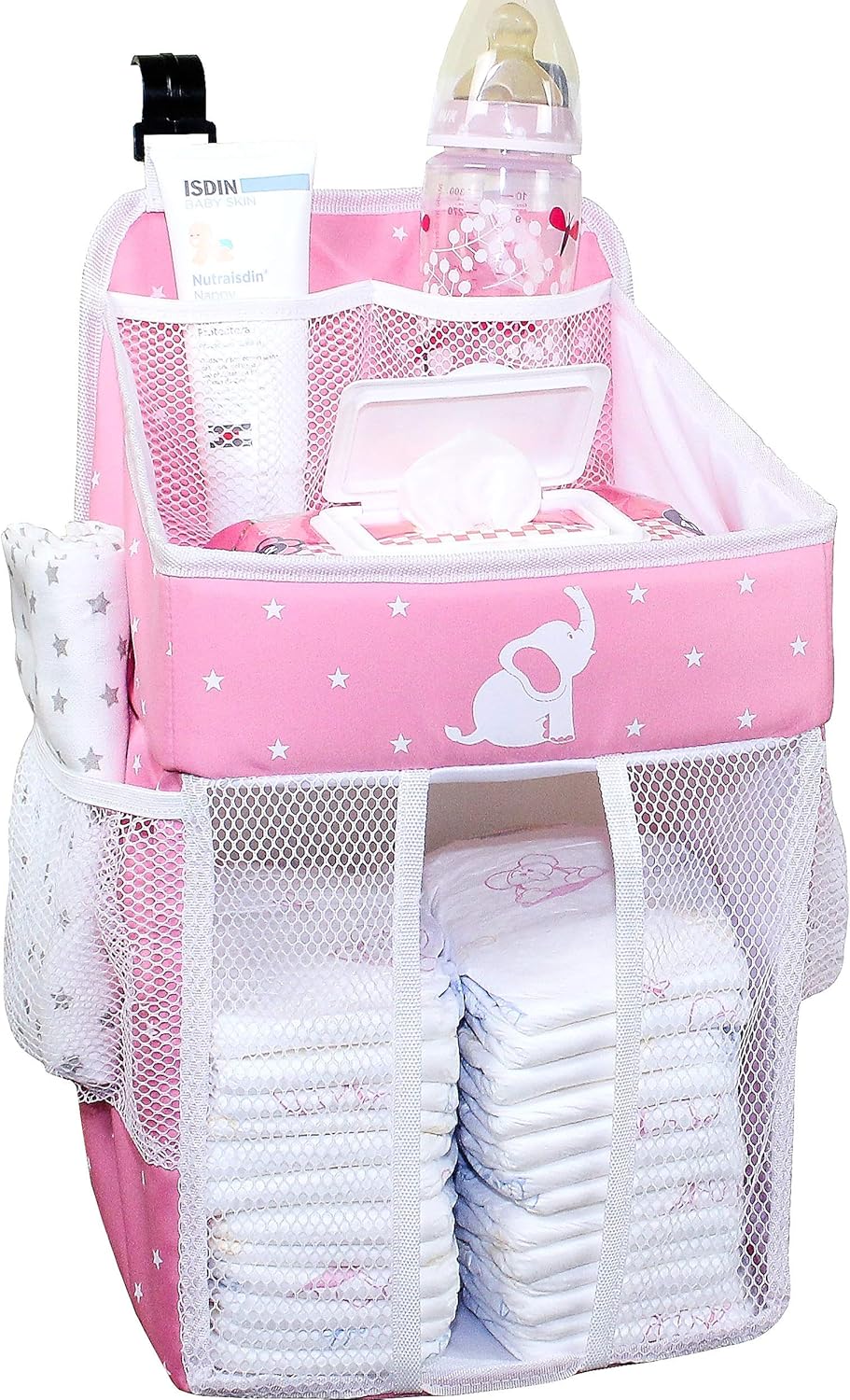 Playard Navy Blue Baby Nursery Diaper Organizer Hanging Caddy Accessory