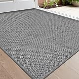DEXI Indoor Door Mat 44 x 76 cm Non Slip Backing Low Profile Grey view 1
