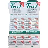 Treet New Steel Double Edge Razor Blades, 100 pack