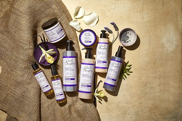 CAROL’S DAUGHTER BLACK VANILLA SULFATE FREE SHAMPOO AND CONDITIONER SET FOR CURLY, WAVY OR NATURAL HAIR, MOISTURIZING HAIR CARE FOR DRY, DAMAGED SPLIT ENDS, 1 KIT