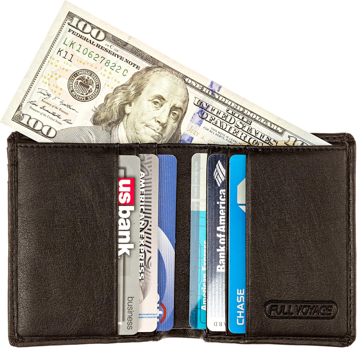 Slim RFID Blocking Front Pocket Wallet FV06 with Exterior