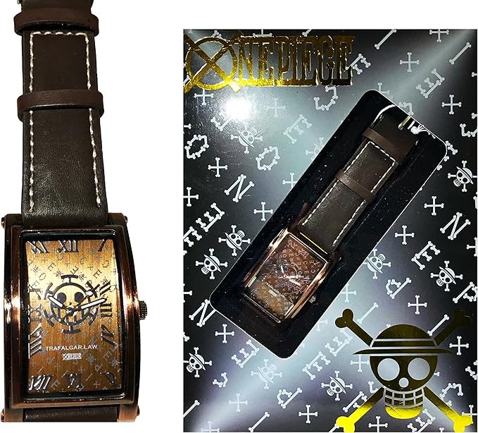 Amazon Co Jp ワンピース レザー ウォッチ 腕時計 トラファルガー ロー 時計 One Piece グッズ スクエア ハートの海賊団 ホビー