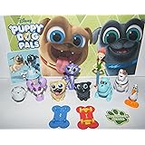 Playful Toys Disney Puppy Dog Pals Deluxe Figure Set of 14 Toy Kit with 12 Figures Including 2 Skateboards, Sticker and PAW Tattoo Featuring Bingo, Rolly, Robot ARF and All Their Friends!
