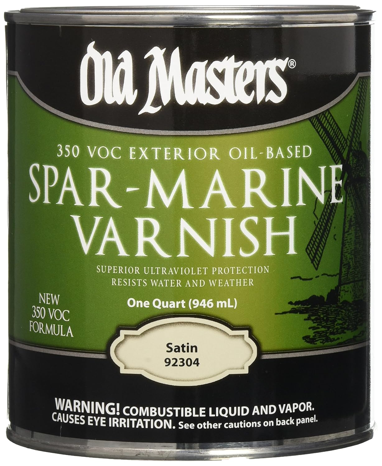 OLD MASTERS 92304 Spar Marine Varnish, Satin