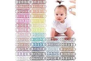 CÉLLOT 360PCS Baby Hair Ties, 36 Multicolors Elastic Hair Ties,2cm in Diameter No Crease Finger Rubber Hair Elastics,Small Thin Hair Ponytail Holders Hair Accessories for Baby Girls Toddlers Kids