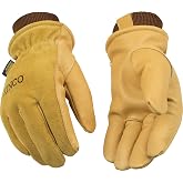 Kinco Lined Premium Grain &amp; Suede Pigskin Leather Work Gloves (Style No. 94HK)