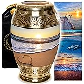 Endless Summer Cremation Urn for Ashes Adult Male - Personalized Urn for Ashes for Women Decorative Urns - Beautiful Handcrafted Sunset Urns for Human
