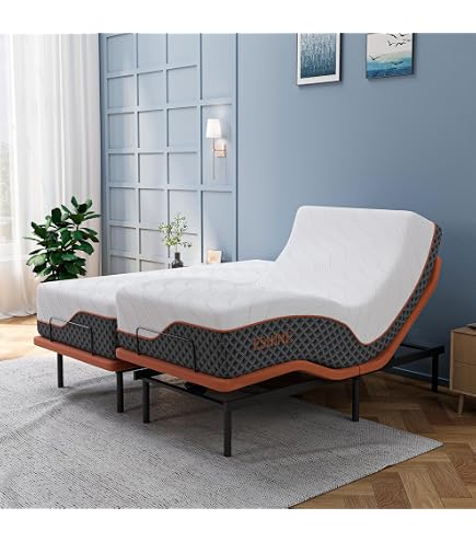 Amazon.com: ESHINE Adjustable Bed Frame Smart Bed Split Top King