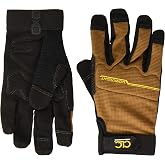 CLC Custom Leathercraft 124M Workright Flex Grip Work Gloves, Shrink Resistant, Improved Dexterity, Tough, Stretchable, Excellent Grip,Black,Medium