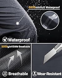 33,000ft Men's Rain Pants Full Zip Waterproof Pants