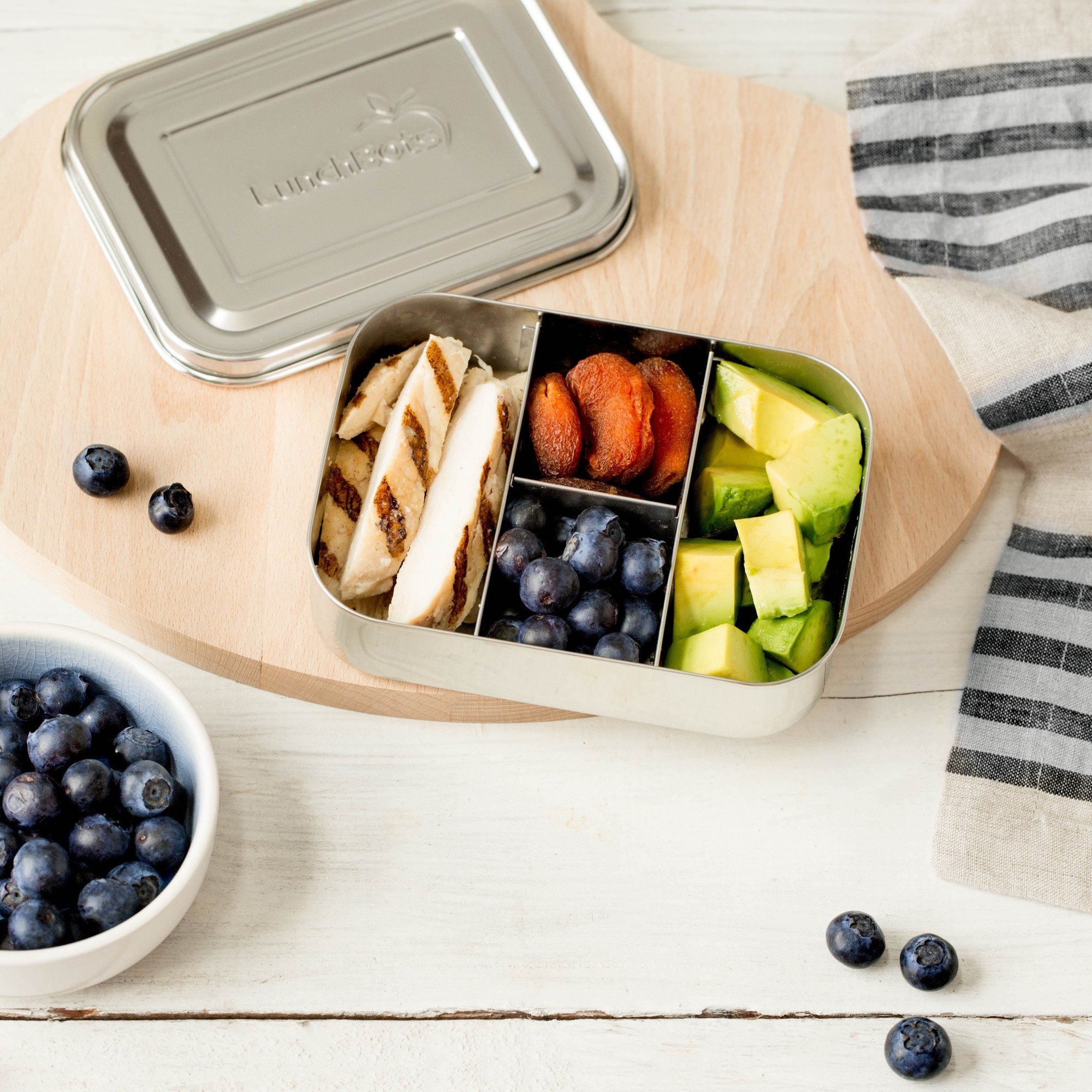 LunchBots Small Protein Packer Toddler Bento Box Extra Small Divided