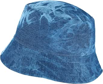 Dark Denim Tie Dye Bucket Hat 